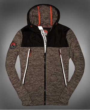 Superdry Mountain Tech Cipzár Férfi Kapucnis Pulóver Titán/Szürke | GMODH9548